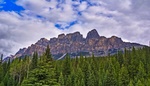 Castle Mountain on a clear day