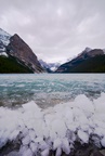 Ice on the shore of Lake Louise