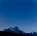 Star trails from the Icefield Parkway